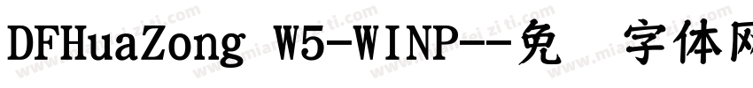 DFHuaZong W5-WINP-字体转换